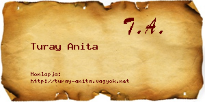 Turay Anita névjegykártya